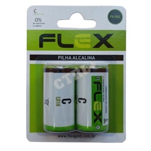 PILHA TIPO C ALCALINA LR14 1.5V C/ 02 UN.