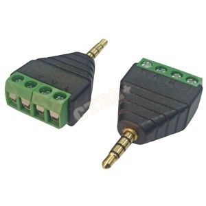 CONECTOR P3 MACHO C/ BORNE (4 VIAS)